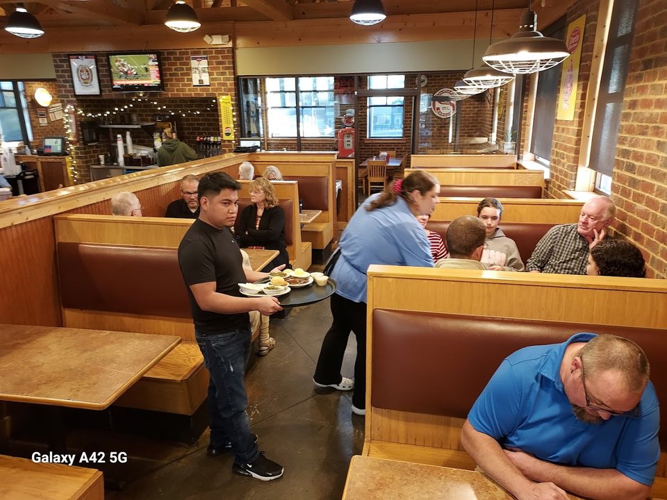 Fast food counter area with straightforward service setup.